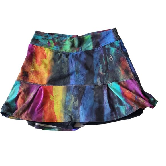 Dona Jofit Colorful Paint Abstract Golf Tennis Tiered Skort - Picture 4 of 16